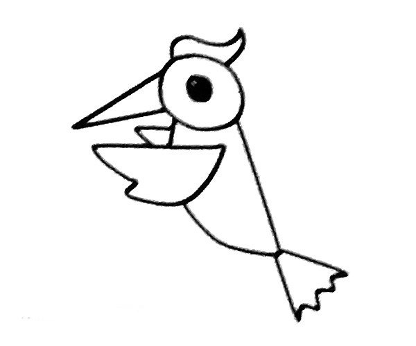 一组简单的啄木鸟简笔画图片