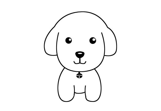 简单可爱的小狗简笔画2