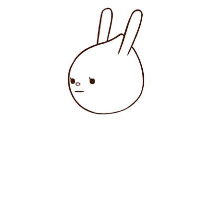 背书包的小兔子简笔画
