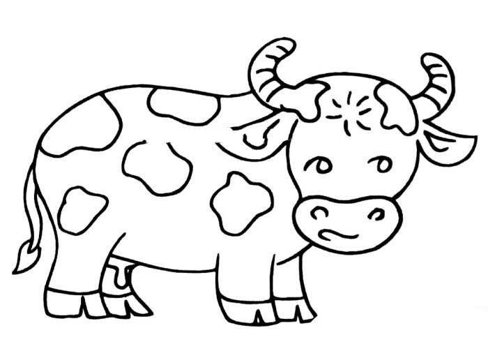 可爱的奶牛简笔画图片