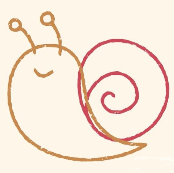 神奇简笔画 蜗牛