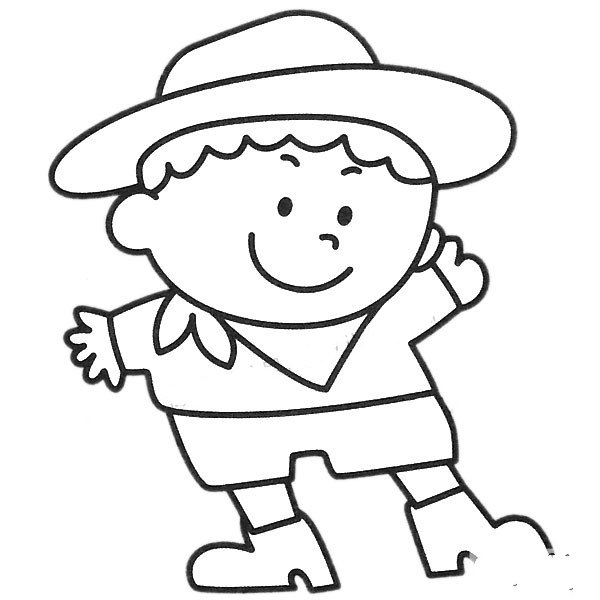 小男孩简笔画图片
