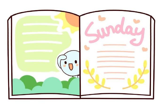 小清新卡通手帐排版设计4