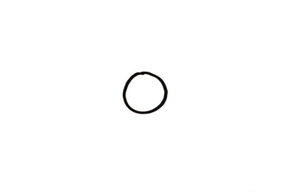 1.线画一个椭圆，作为第一颗葡萄。