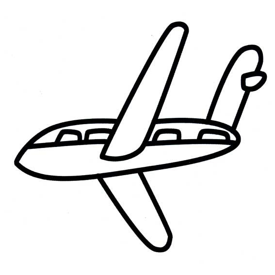 幼儿简单的飞机简笔画