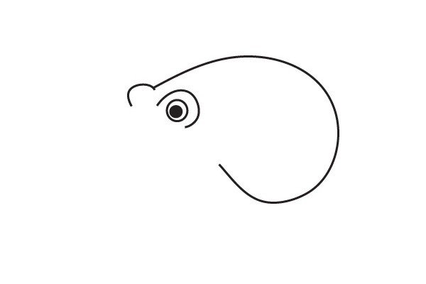 3.接下来用曲线画出章鱼胖胖的身体。