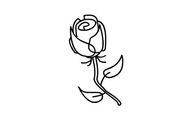简笔画玫瑰花的画法