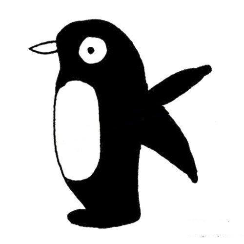 想飞的企鹅简笔画图片