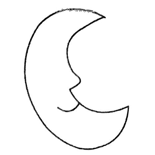 月亮简笔画画法