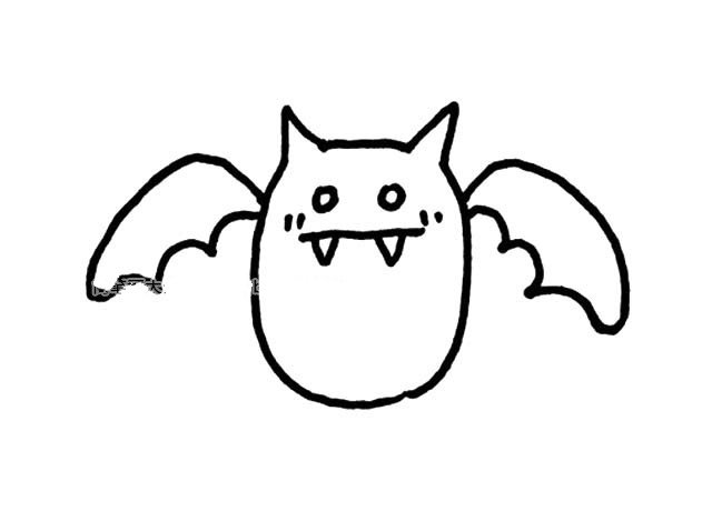 简单的蝙蝠简笔画图片3