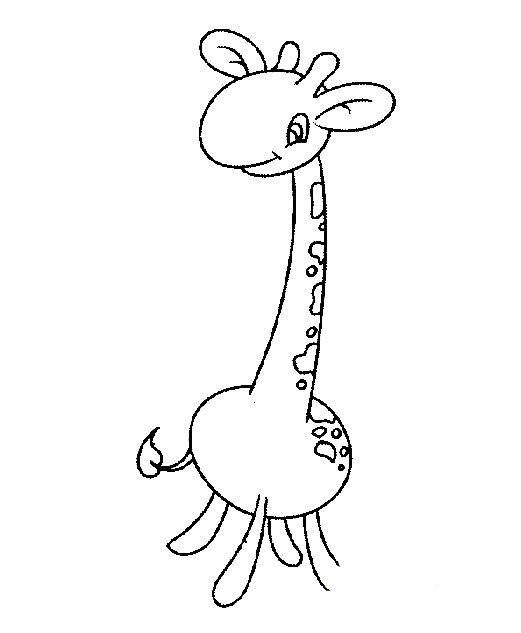 长脖子长颈鹿怎么画