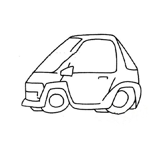 儿童简笔画 简易小汽车2