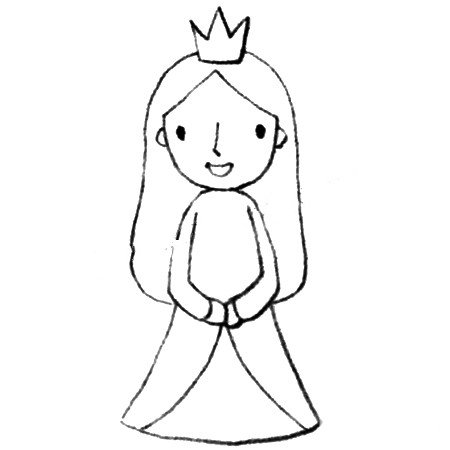 6.画裙子的装饰。