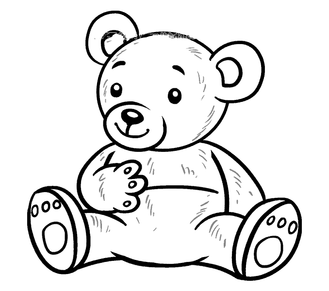 卡通小熊简笔画1