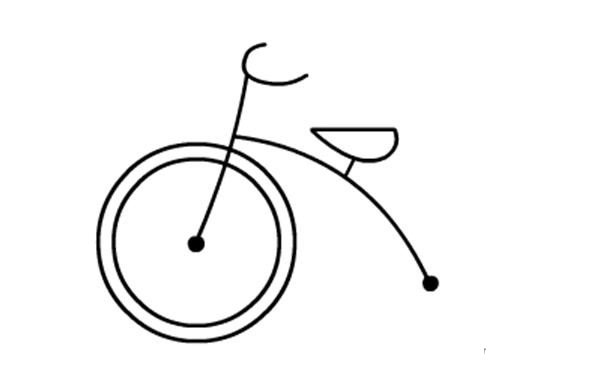 幼儿简笔画图片自行车的画法