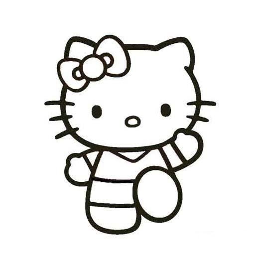 卡通人物简笔画 hello kitty简笔画