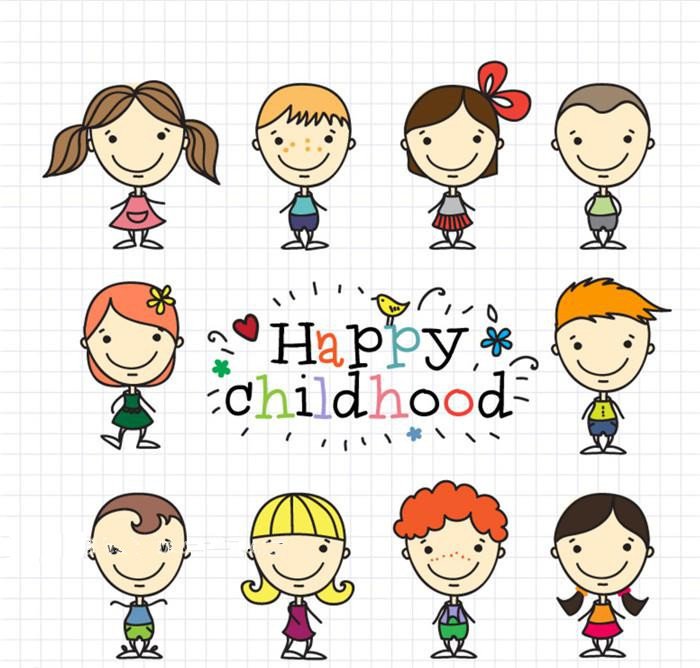 快乐童年10个卡通儿童