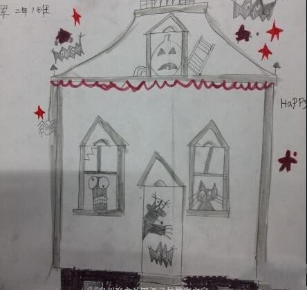 万圣节主题儿童画-恶作剧的万圣节