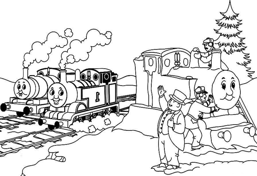 小火车托马斯简笔画图片3