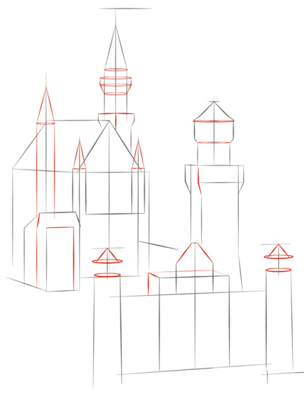 如何画新天鹅城堡