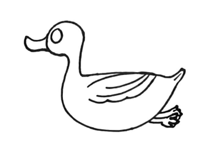 5.画出鸭子的双脚。