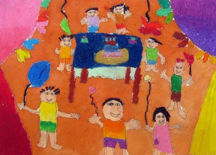 给祖国妈妈庆生4年级迎十一画分享