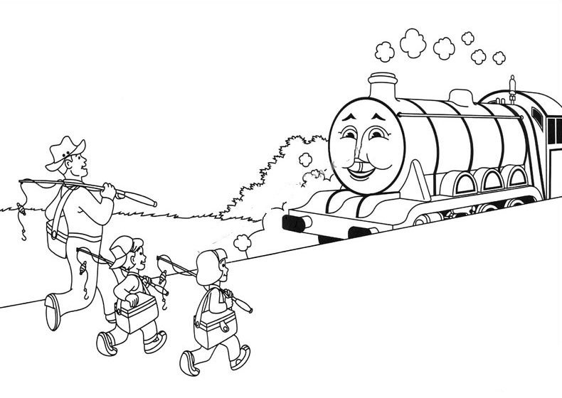 小火车托马斯的简笔画