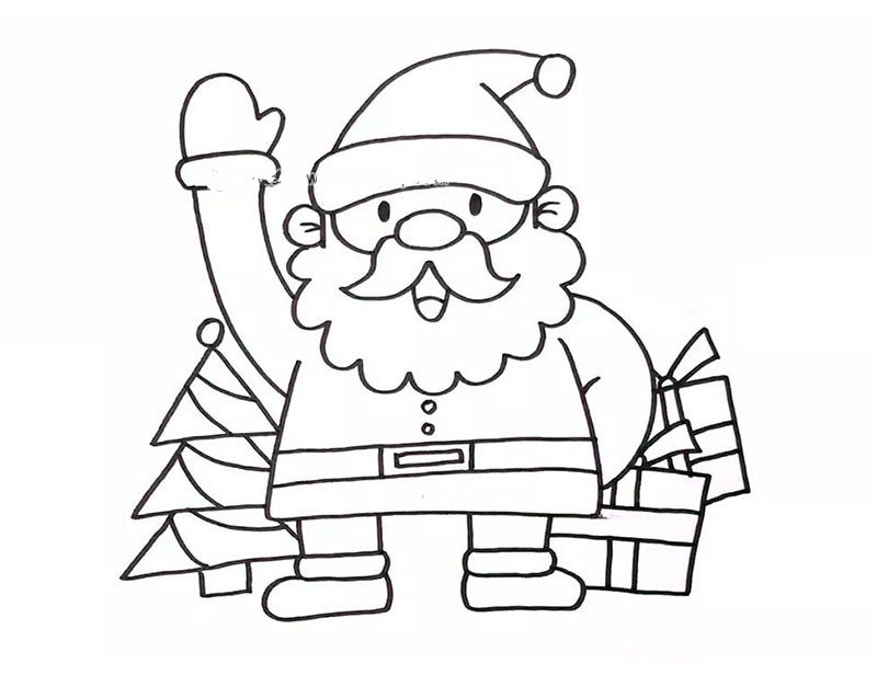 圣诞老人的简笔画图片1