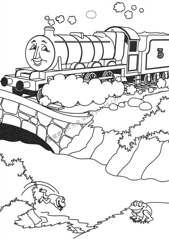 托马斯小火车简笔画