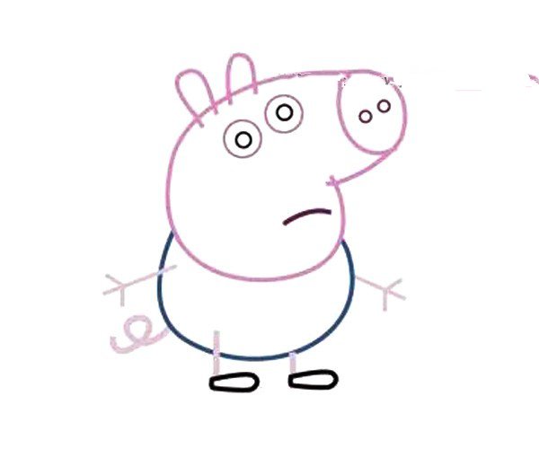 5.画上尾巴和腿脚