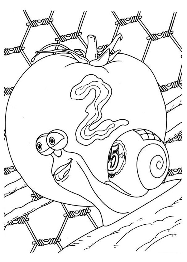 极速蜗牛动画片的填色图片5