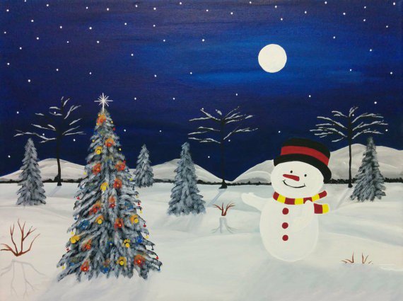 静静的雪人绘画作品在线看