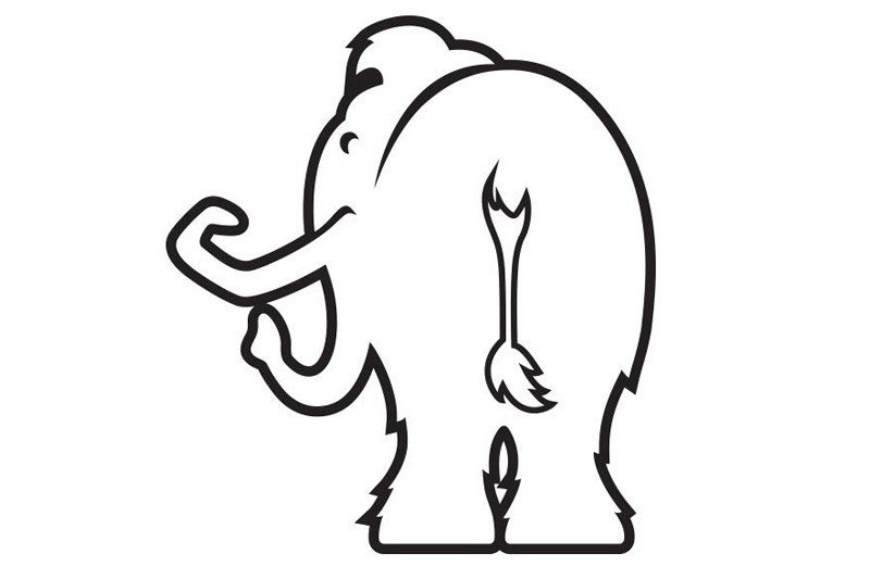 猛犸象简笔画2