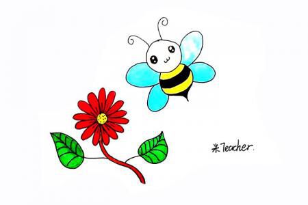 怎么画勤劳的小蜜蜂