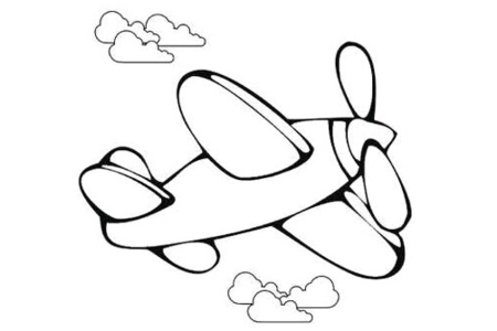 教你怎么画卡通飞机简笔画