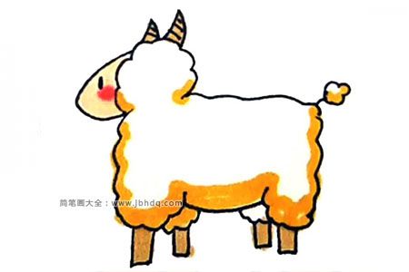 学画可爱的绵羊