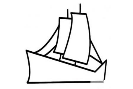 帆船的简笔画画法