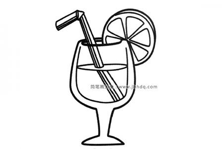 柠檬饮品简笔画图片