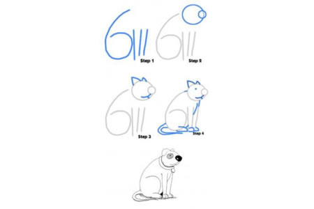 简笔画教程 狗的简单画法