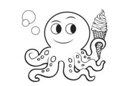 可爱的小章鱼简笔画