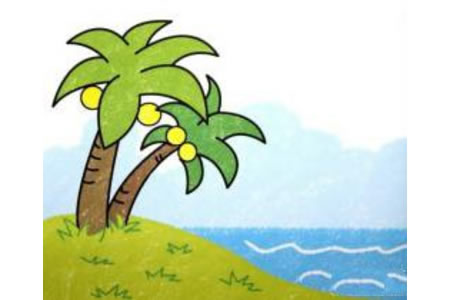 幼儿素材椰子树简笔画