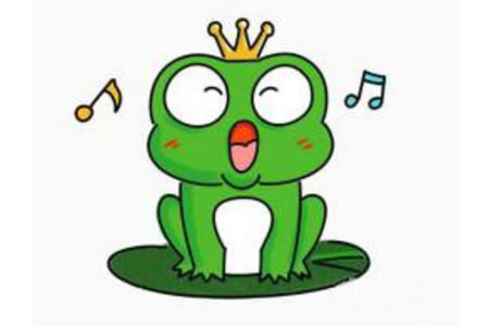 唱歌的小青蛙简笔画