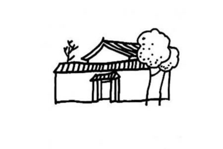 农家小屋简笔画