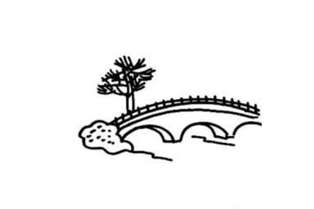 小桥的简笔画图片