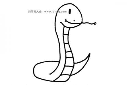 可爱的卡通小蛇简笔画图片