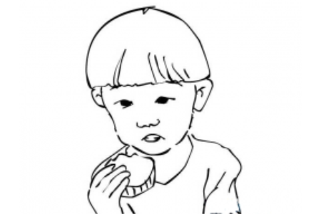 2016中秋节吃月饼简笔画