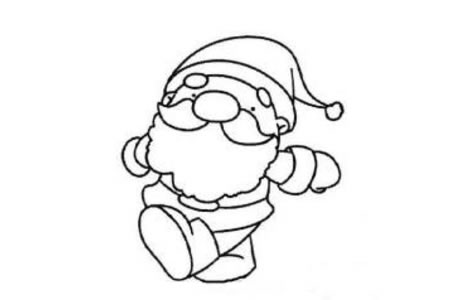 圣诞节儿童画素材圣诞老人简笔画