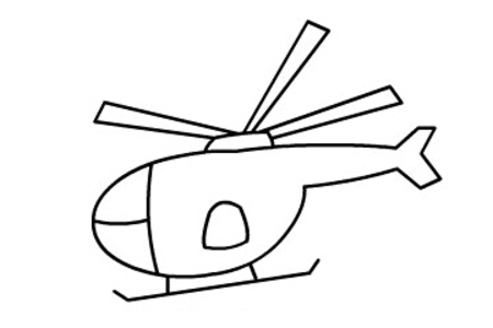 怎么画卡通直升机