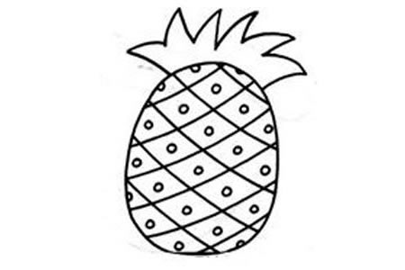 菠萝简笔画步骤图