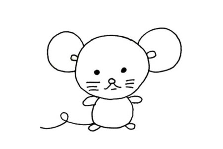 可爱的小老鼠简笔画教程